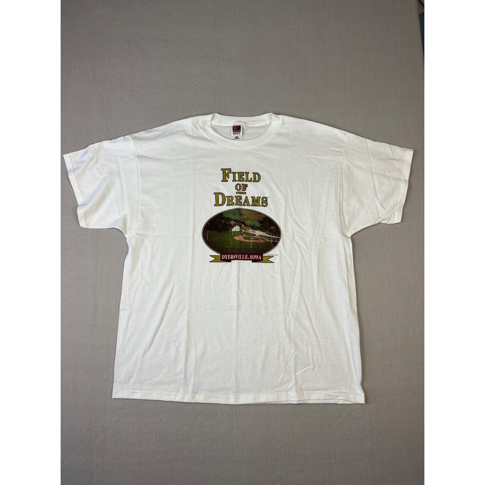 Vintage Field Ofโ Dreams Shirt Mens 3XL White Dyersville Iowa 1997 Short Sleeve